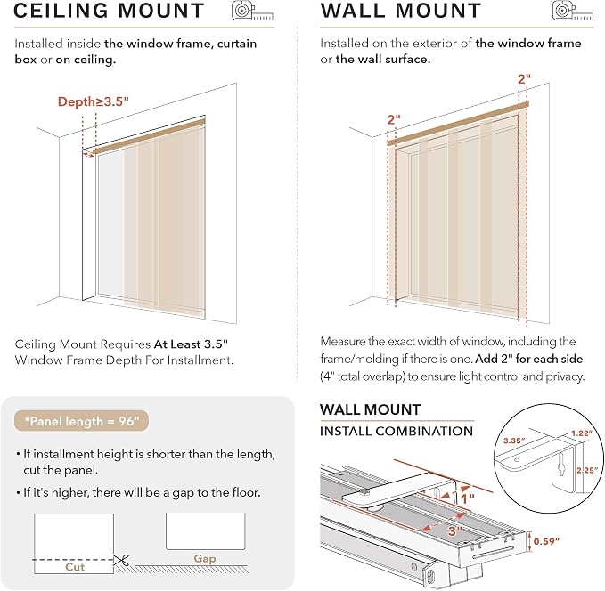 GoDear Design Adjustable Sliding Panel Track Blinds - Image 8