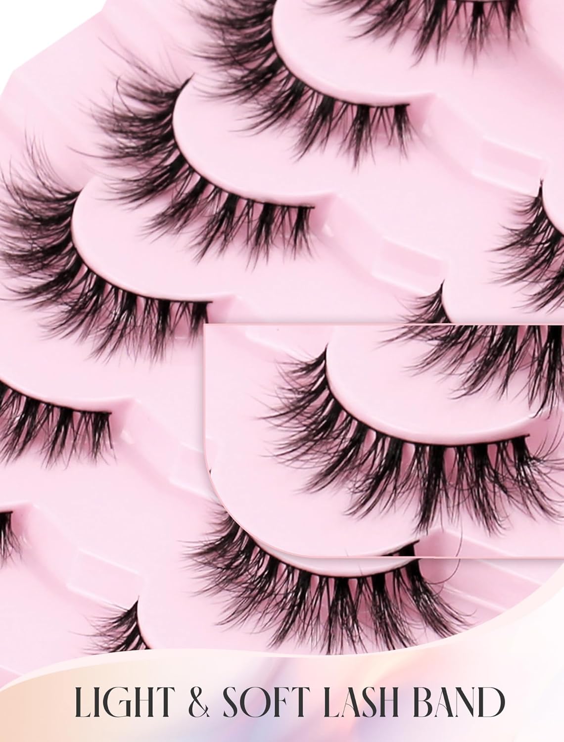Cat Eye Lashes False Eyelashes Mink Lashes Wispy Eyelashes Natural Look Fake Eyelashes Mink Lashes Fluffy False Lashes UP8