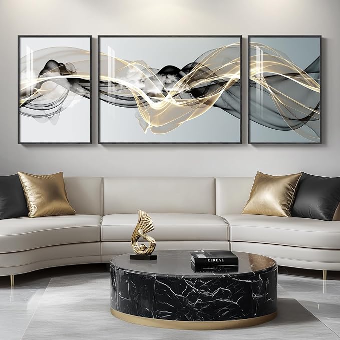 Extra Large Framed Modern Luxury Abstract Wall Art by Cuspin