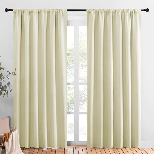 NICETOWN Living Room Curtains, Home Decorations Thermal Insulated Solid Rod by NICETOWN