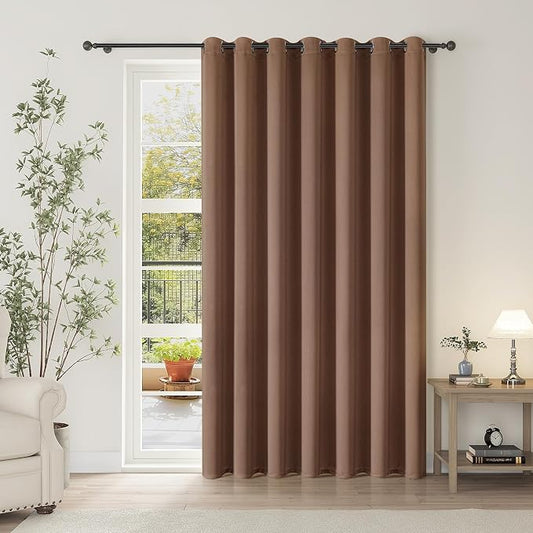 ChrisDowa Room Divider Curtain 90 Inches Long, Wide Blackout Sliding Door by ChrisDowa