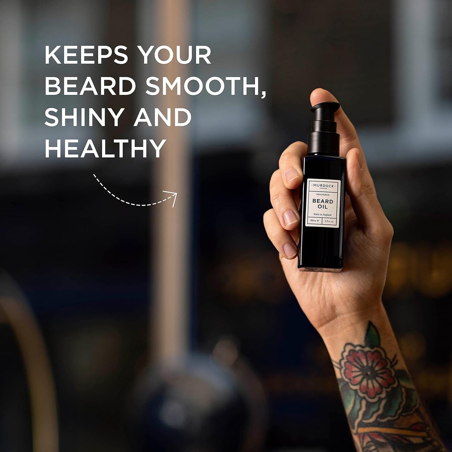 Murdock London Beard Oil for Men - Natural Scent Beard Oil for Healthy growth & Nourishment - Provides Glossy finish - 50 ml
