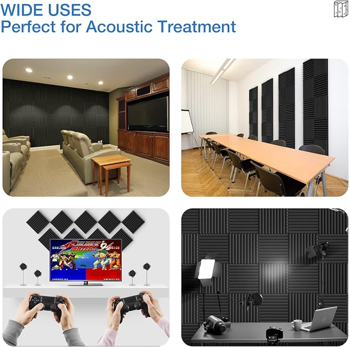 3" X 12" X 12" Sound Proof Foam Panels - Image 5