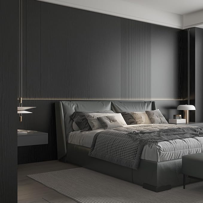 Abyssaly Black Wood Peel and Stick Wallpaper 11.78 in X 590 in Decorative - Image 3