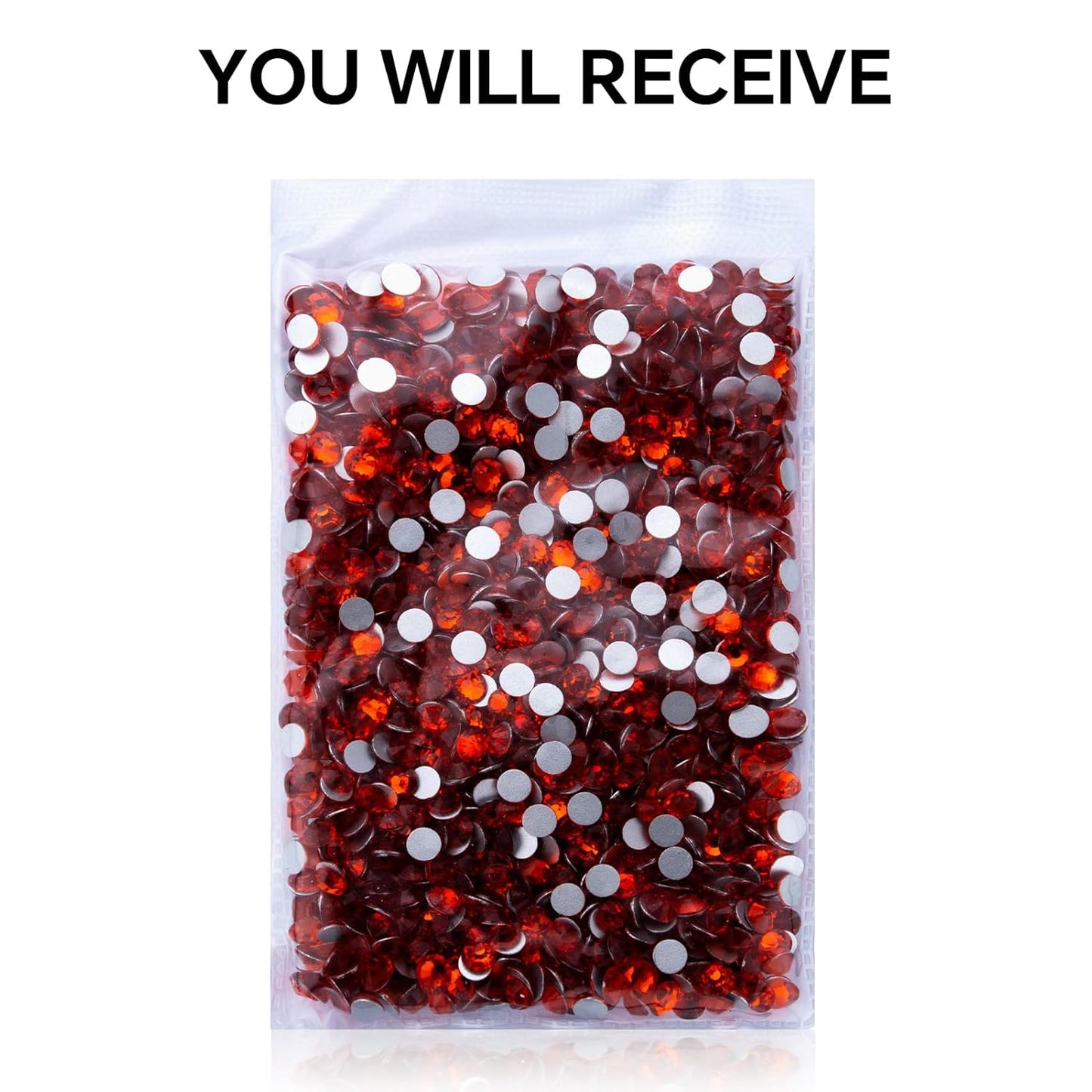 1440Pcs Orange Crystal Rhinestones,Glass Flatback Rhinestones Gemstones for Nail Face Makeup Art Crafts Clothes Decoration - (SS20,4.8mm,Orange)