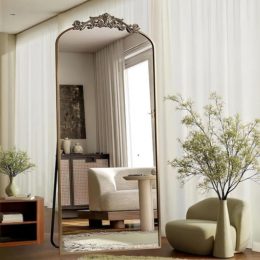 Dewfig Arched Full Length Mirror, Floor Mirror by YourSpacePerfectlyReflected