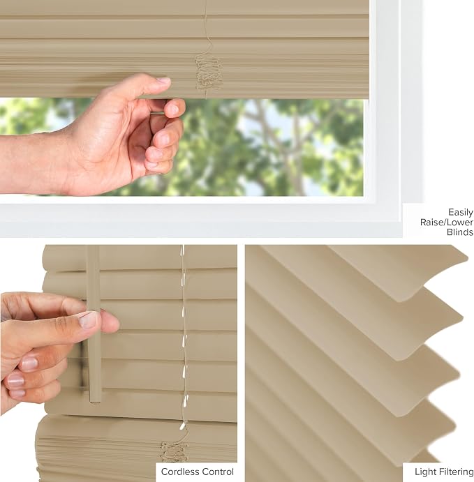 CHICOLOGY Mini Blinds for Indoor Windows – 24"W x 36"H, Cappuccino Horizontal - Image 6