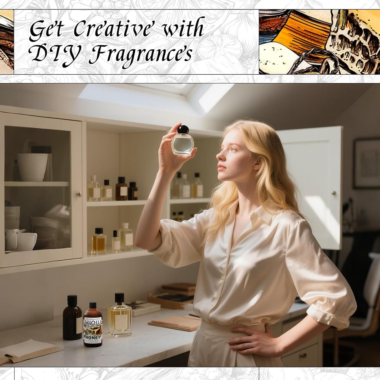 HIQILI Honey Fragrance Oil for Making Candle, Soap, Perfume, Warm Scents for Essential Oil Diffusers, Great for Home, Laundry - 5.07 Fl Oz