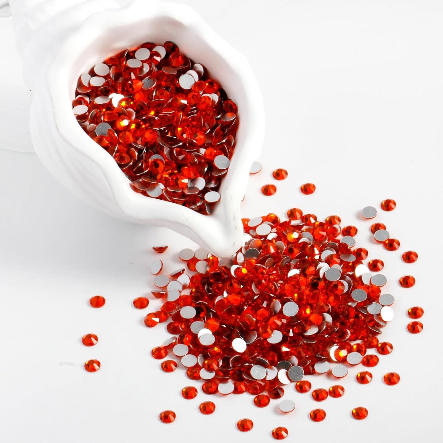 3000PCS SS10 Flatback Rhinestones | 12-Facet Diamond-Cut Glass Gems for Nail Art, Clothing, DIY Crafts |Glue-On Decoration Stones with Silver Backing(Hyacinth)