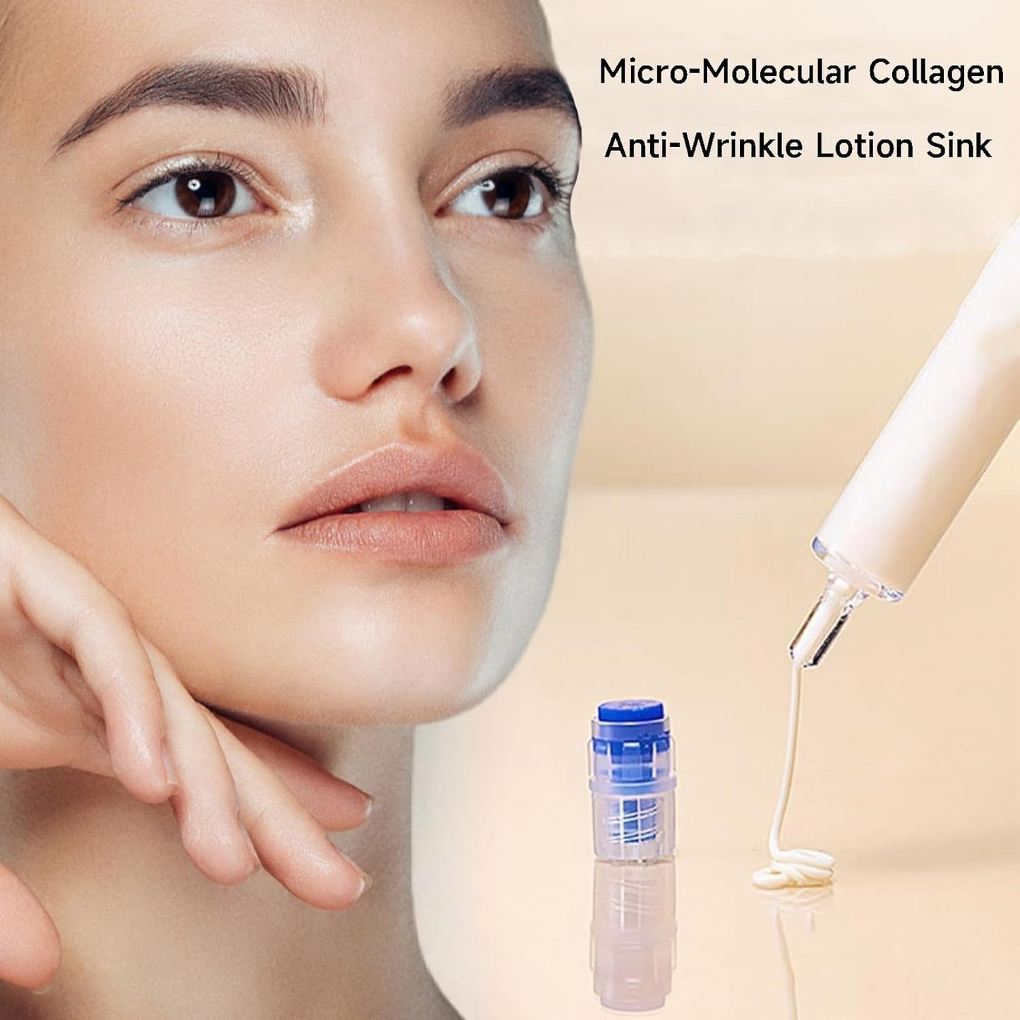 Polypeptide Collagen Elastic Essence Cream - Xianjina Anti-Wrinkle Firming Face Lotion for Women with Micro-Molecular Peptides (4PC)