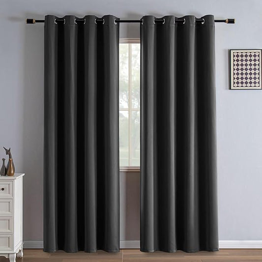 IGEMAEVE Blackout Curtains 84 Inch Length 2 Panels Set, Grommet Energy Saving by IGEMAEVE