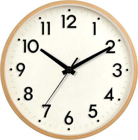 Mosewa Wall Clock 8 Inch, Battery Operated Silent Non-Ticking Modern Analog by MOSEWAWALLCLOCK