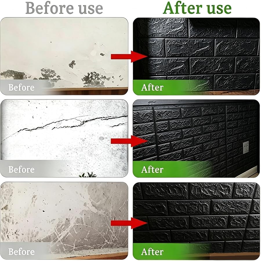 10PCS 3D Wall Panels, 3D Brick Foam Peel & Stick - Image 5