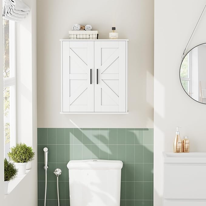 Homleke Bathroom Wall Cabinet, Over Toilet Storage Cabinet - Image 8