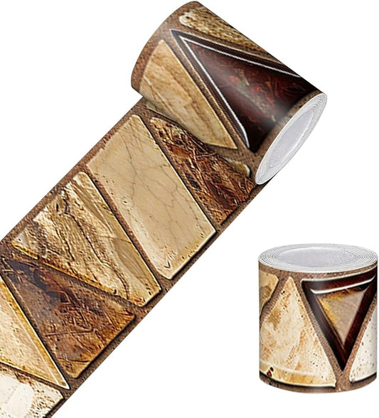 HOMETITUTE Wallpaper Border Peel and Stick Wall Decor PVC Geometric Wall by HOMETITUTE