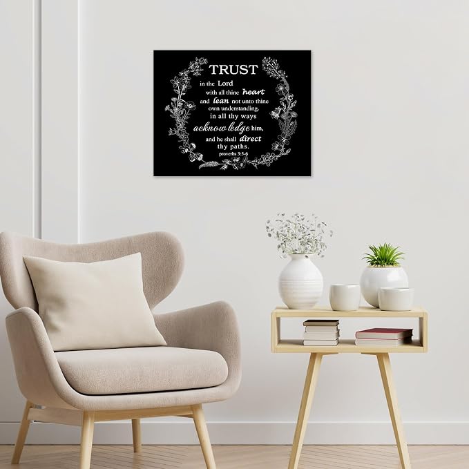 EOBTAIN Christian Bible Verse Canvas Wall Art Positive Religious Scripture and - Image 4