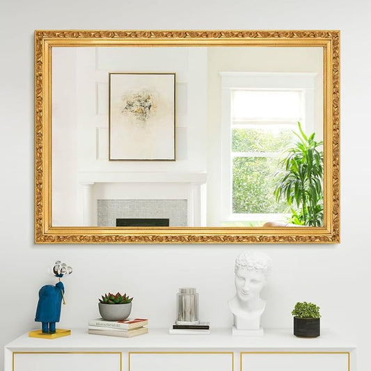 Gold Vintage Mirror, Decorative Mirrors by AutdotWallMirrors
