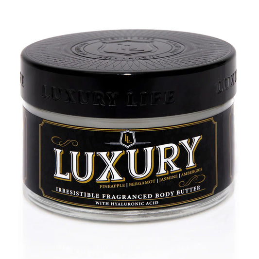 LUXURY LIFE Bed Butter - Scented, Luxurious Body Butter With All-Natural Hyaluronic Acid For Soft, Glowing, Hydrated Skin For Men & Women - Suitable For All Skin Types - Luxury Scent, 5 oz