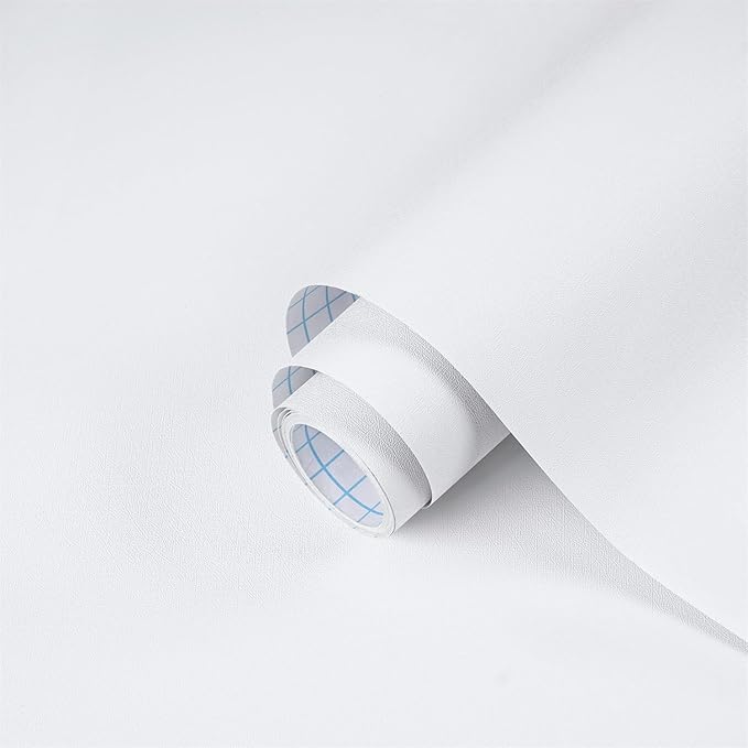 Dimoon 17.7''x393'' Peel and Stick Wallpaper White Contact Paper by DIYYOURMOON