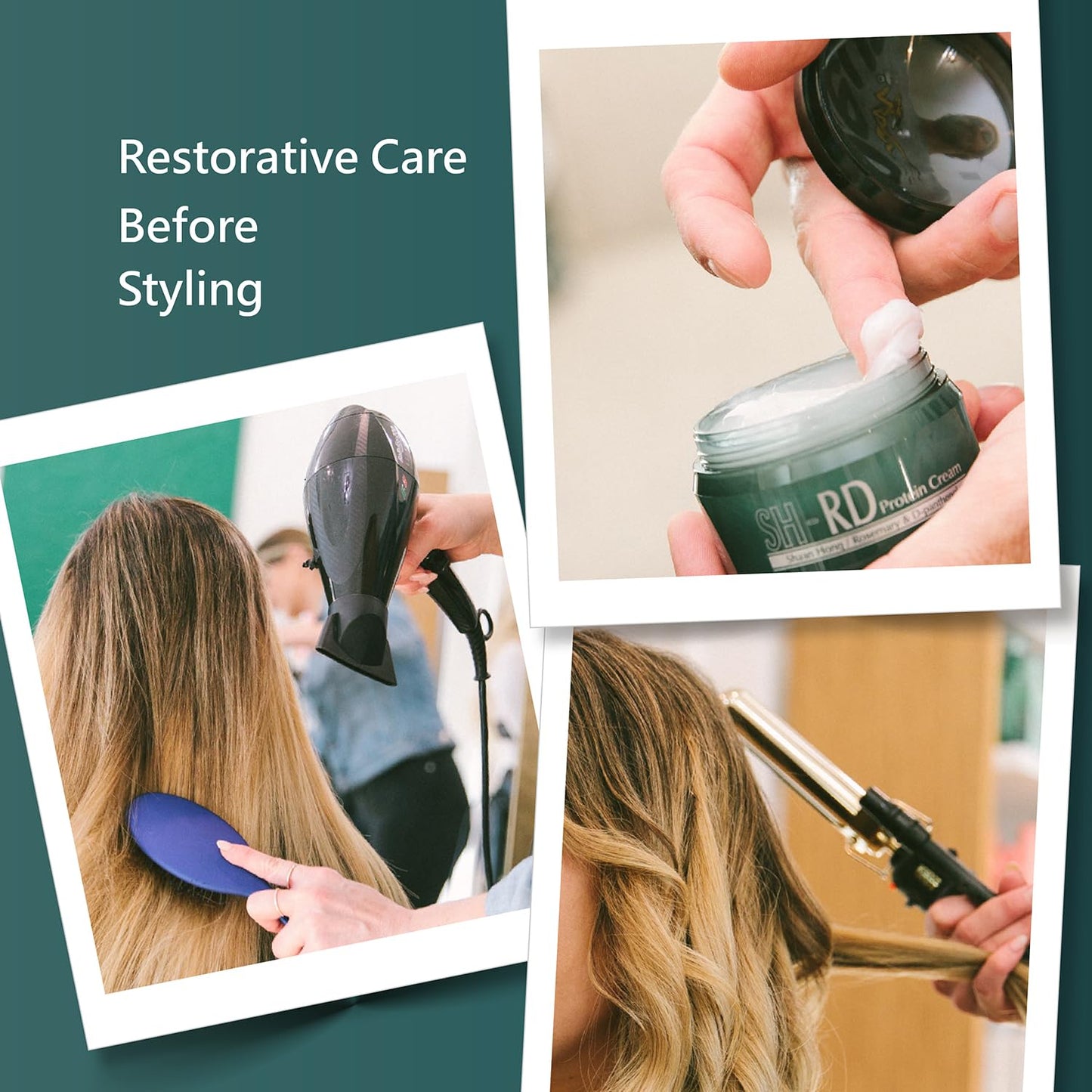 SH-RD Protein Cream for Dry Damaged Hair | Leave-In Protein Hair Treatment to Restore, Revitalize, and Repair Split Ends | Conditioning Haircare Product for All Hair Types - 1.69oz/50ml