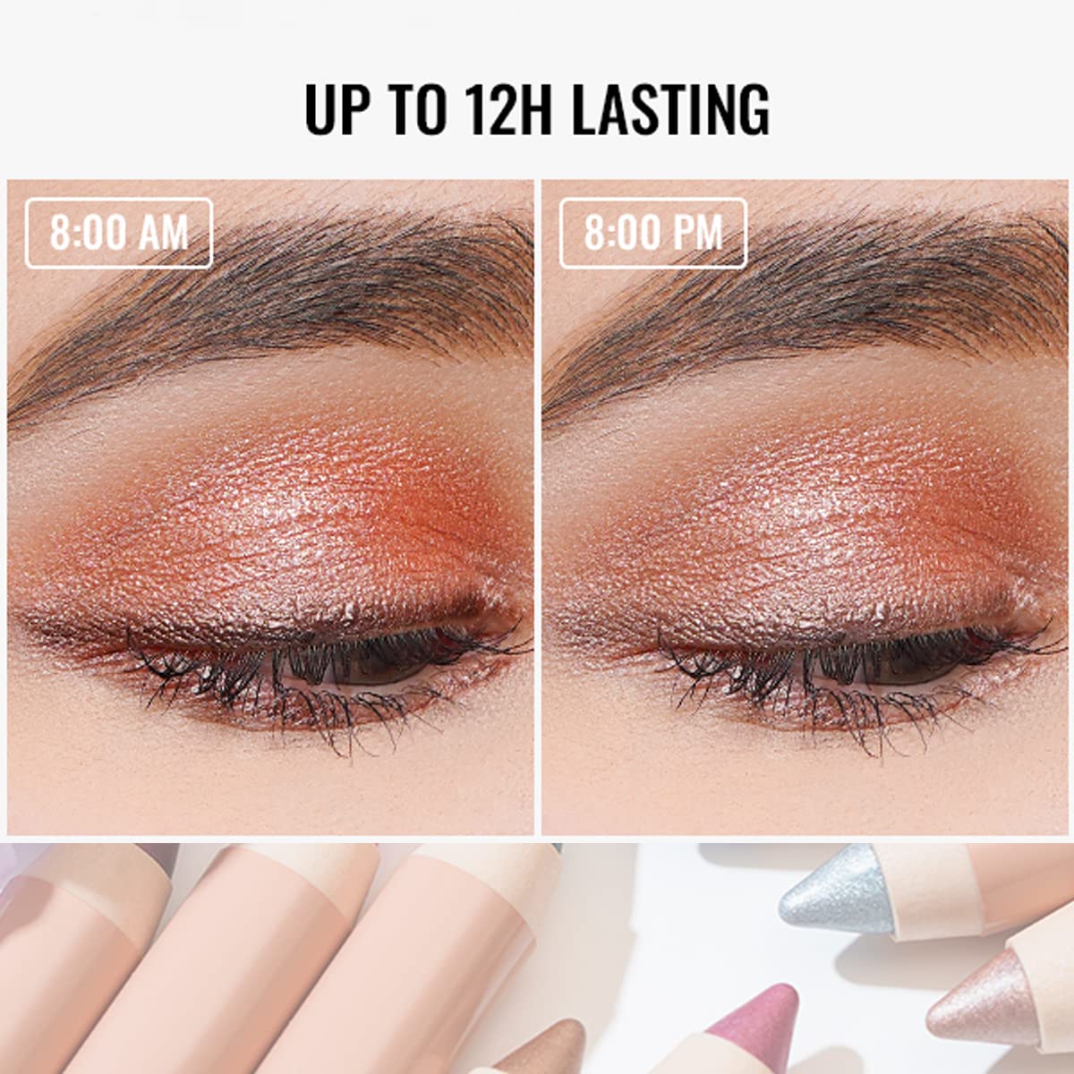 Oulac Champagne Eyeshadow Pencil – Long-Lasting Creamy Blendable Texture, Vegan & Cruelty-Free Eye Makeup, 1.25g, WS01Champagne Tower