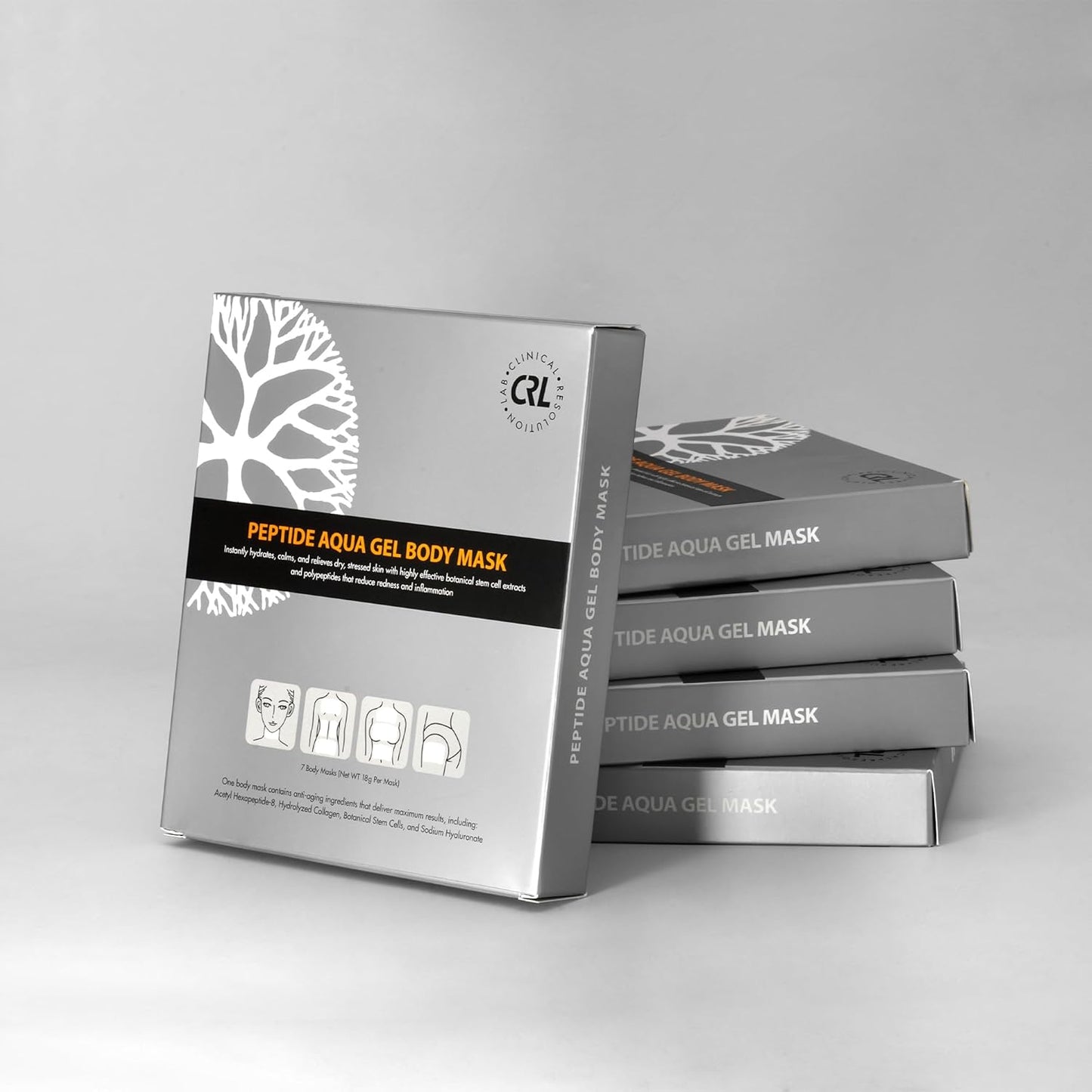 Clinical Resolution Peptide Aqua Gel Mask Instant Hydration, Soothing, Cooling Post-Treatment & Microneedling Relief, 25 Single-Use Masks (5 Boxes, 5 per Box)