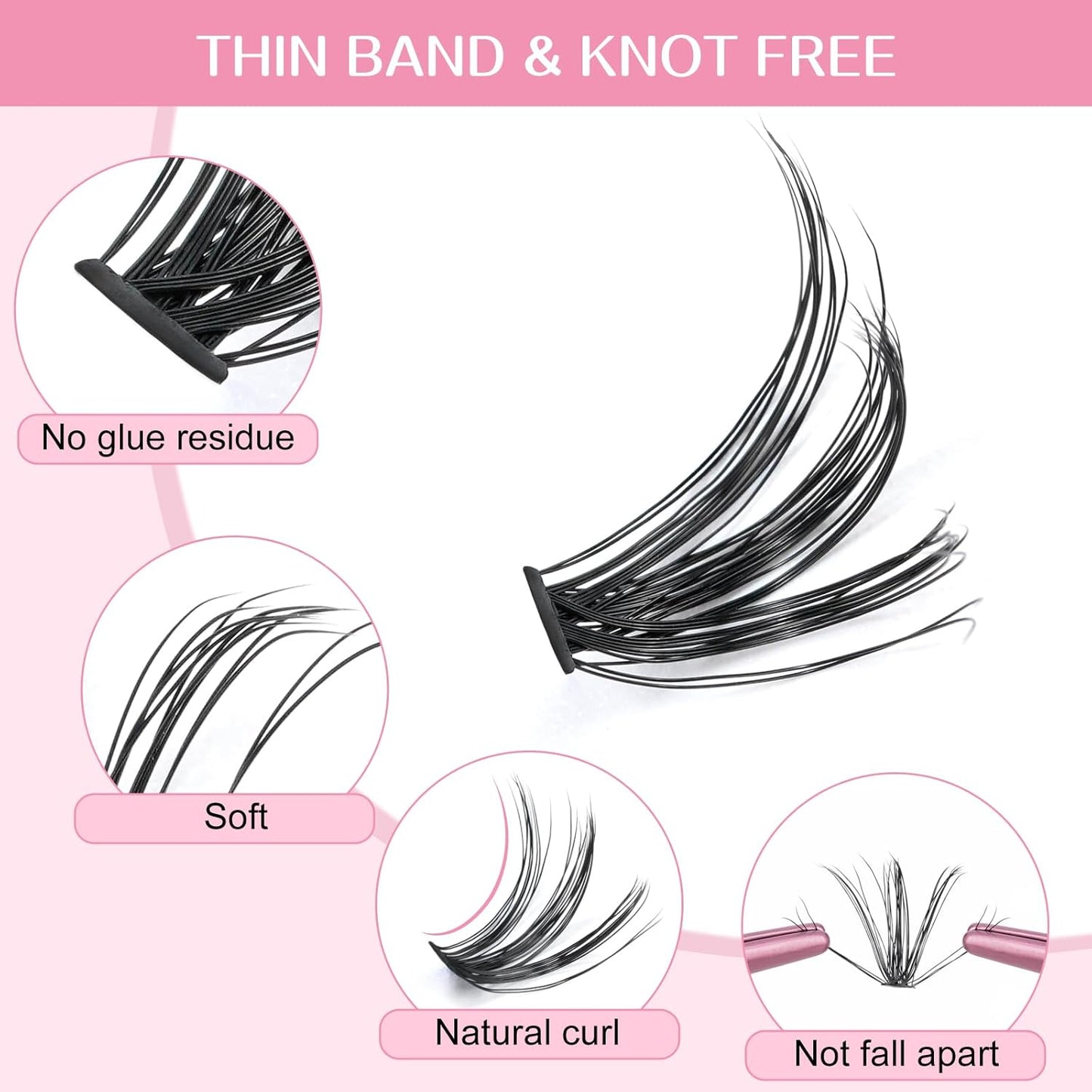 280 Pcs Individual Lashes 30D+40D Mixed Lash Clusters 14 Rows Cluster Lashes that Look Like Eyelash Extensions DIY Lash Extension Self Application At Home (30+40-C-18)