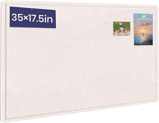 Bulletin Board - 35 x 17.5 inches Decorative Felt Pin Board - Cork Board by Hrrtyueg