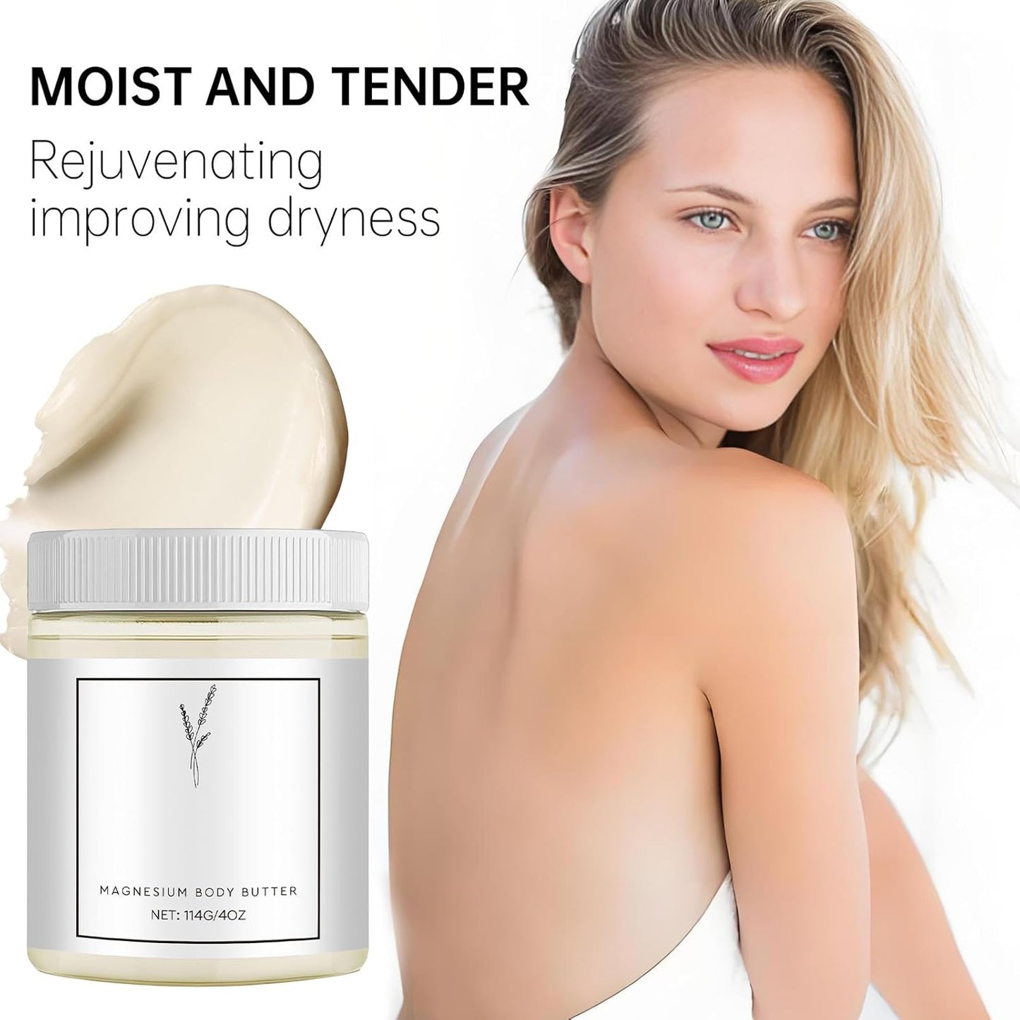 Mama-Bear Neuropathy Cream, Magnesium Body Butter, Magnesium Cream for Neuropathy, Deeply Moisturizes Skin, Keep Soft Smooth (2PCS)