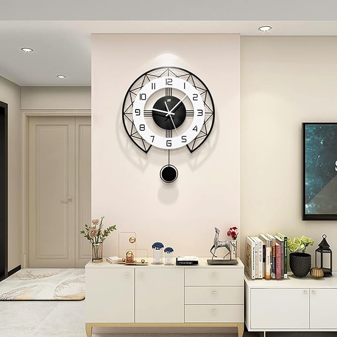 Large Wall Clock for Living Room Decor Modern Silent Pendulum Wall Clock for by CreativeClock
