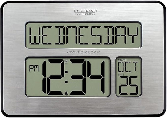 La Crosse Technology Atomic Wall/Table Clock, 7.5-inch H x 9.75-inch W x 1-inch by LaCrosseTechnology