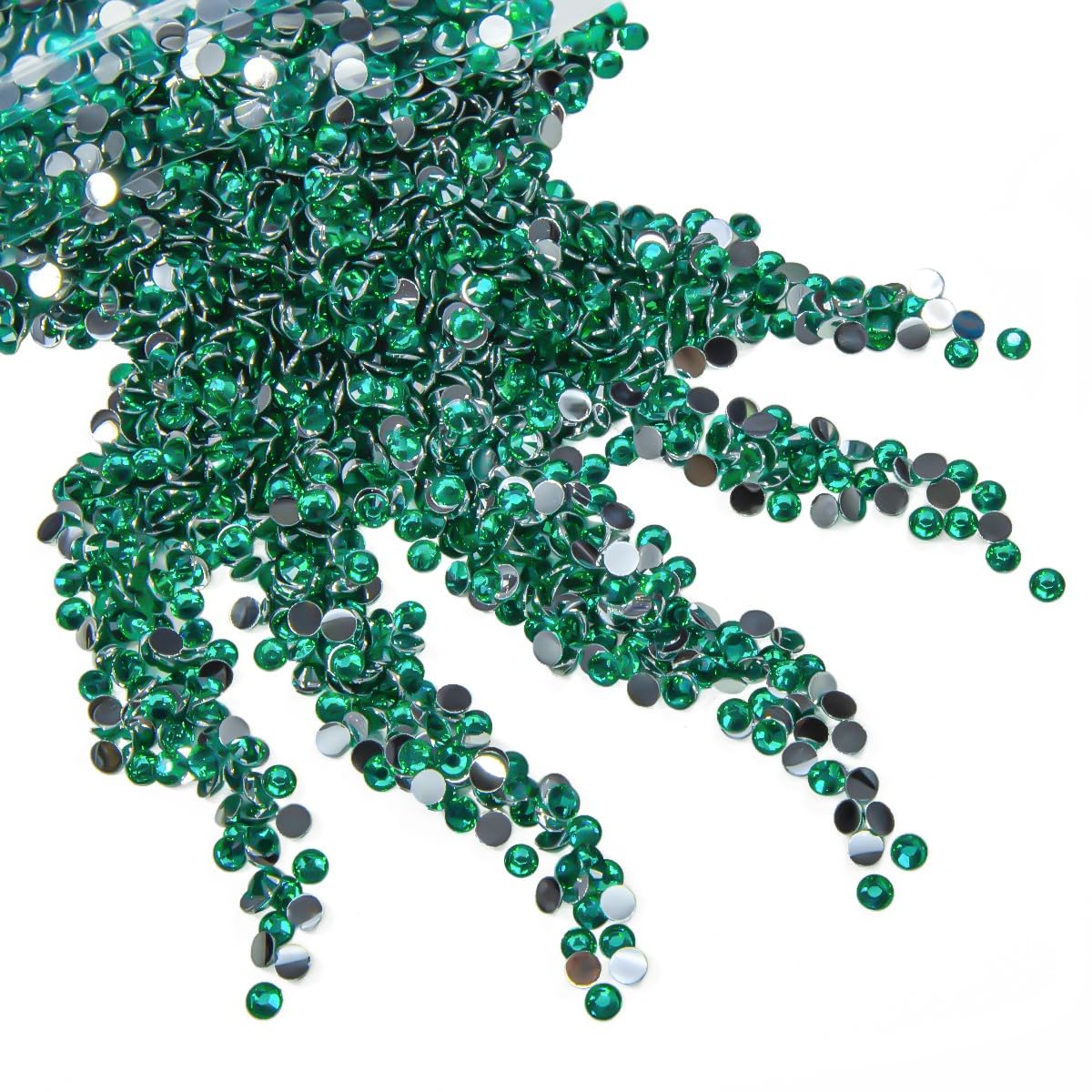 16000PCS Jade Green Crystal Resin Rhinestones for Crafting Moss Green Flatback Stones 3mm 4mm 5mm Non-Hotfix Diamonds Crystals Gems for Nails Face Eyes Makeup Tumblers Bottles DIY Crafts Shoes