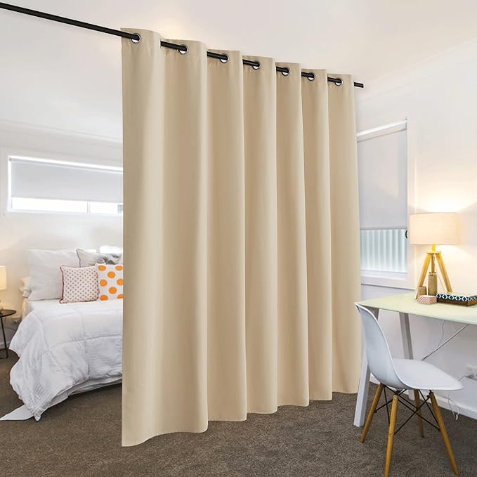 RYB HOME Wall Divider Curtain for Living Room, Noise Reduction Privacy Curtain - Image 3