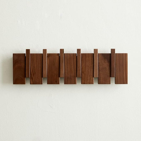 QUELLANCE Wood Coat Rack Wall Mount, Coat Hooks Hanger Wall Mounted, Heavy Duty by WelcometoQuellance
