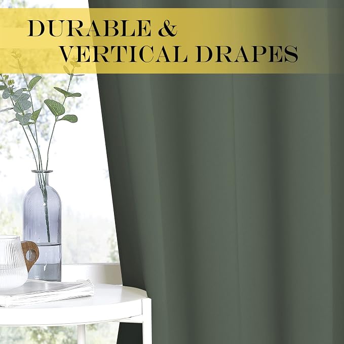 NICETOWN Dark Mallard Blackout Curtains - Image 4
