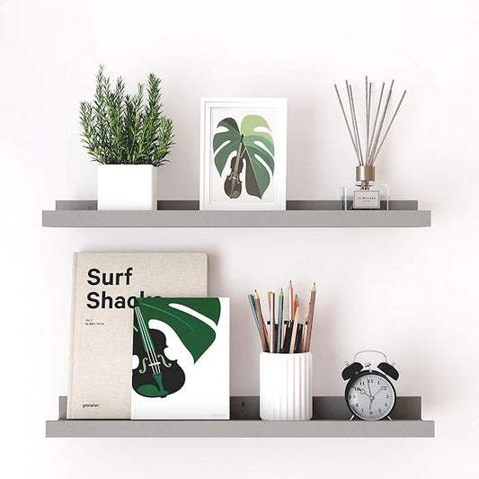 Floating Shelves for Wall Decor, Long Wall Mounted Storage Shelf for Bedroom by Unknown