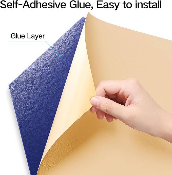22 Pack Self-Adhesive Acoustic Panels 12" X 10" X 0.4" - Image 2
