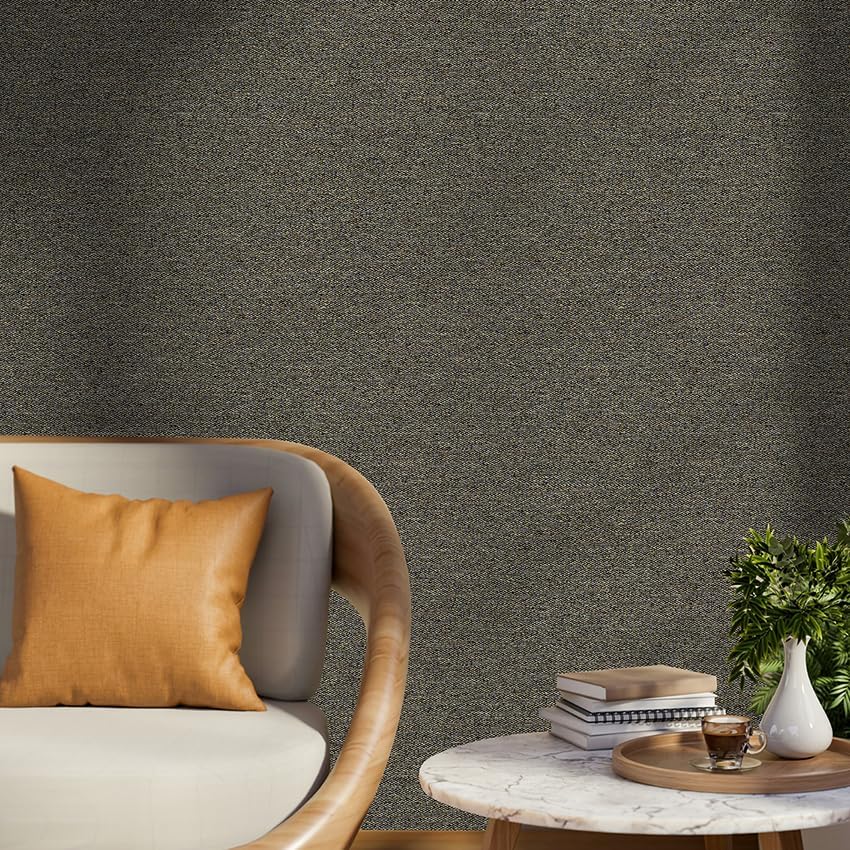 Grasscloth Textured Peel&Stick Wallpaper Slight Velvety Fabric - Image 6