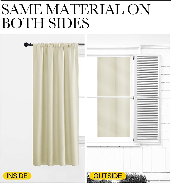 NICETOWN Blackout Curtains for Living Curtains, Room Darkening Curtains & - Image 6