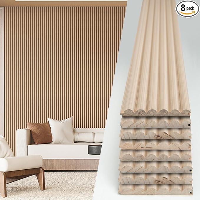 Art3d Fluted Wood Panel by Art3d