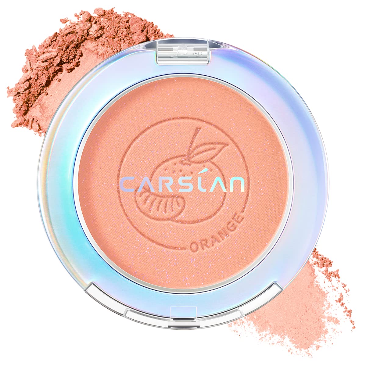 Face Blush, Powder Blush Makeup, Longlasting Highly Pigmented Face makeup, Smooth, Vegan & Cruelty Free, 1 Count, 02 ORANGE
