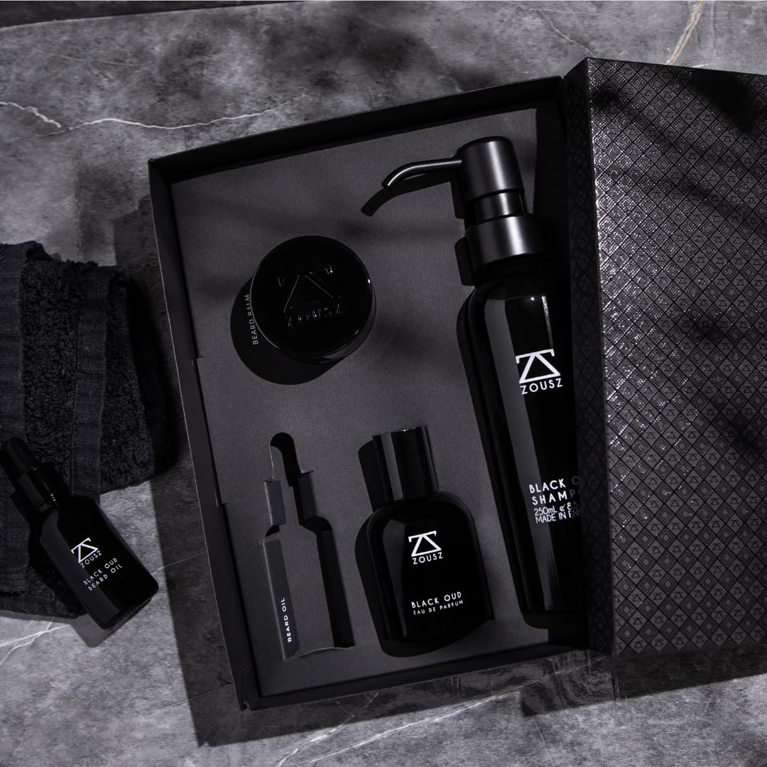 Beard Shampoo For Men - Black Oud Cleansing, Vitalising and Nourishing Daily Beard Wash Containing Natural & Organic Ingredients + PRO-Vitamins - 250mL