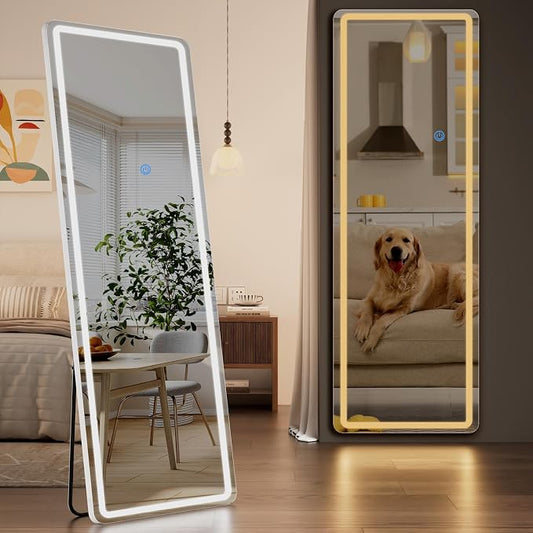 Koonmi Full Length Mirror with LED Lights, Big Mirror by KOONMI