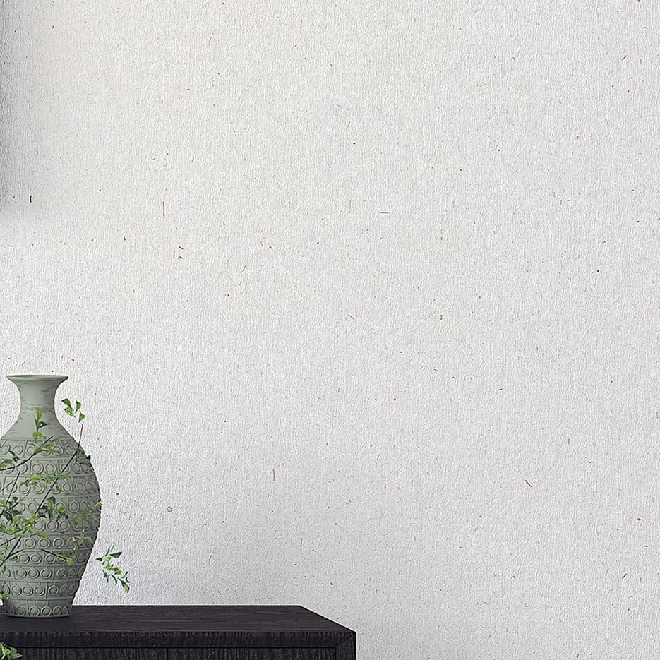 Matte White Grasscloth Textured Wallpaper Natural&Neutral&Handmade Style Thick - Image 3