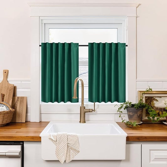 RYB HOME 100% Blackout Short Curtains by RYBHOME