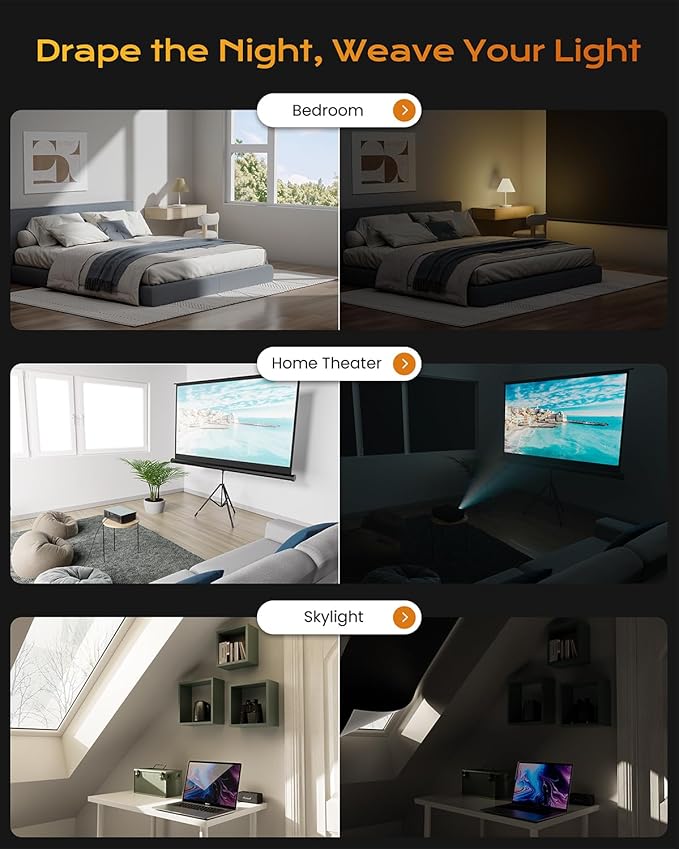 Portable Blackout Curtains for Bedroom, Easy Install No Drill Black Out - Image 6