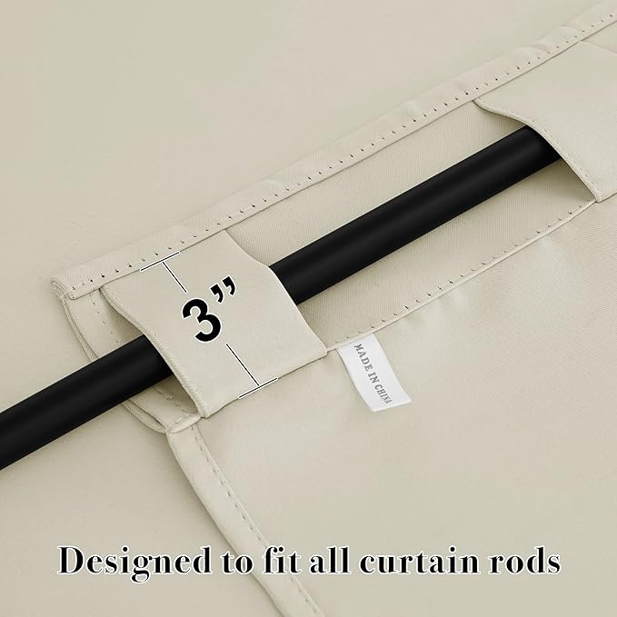 RYB HOME Blackout Curtains for Living Room, Back Tab & Rod Pocket Top - Image 5