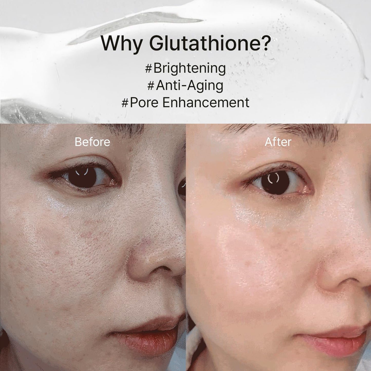 House of B Glow Glutathione 2-Step Face Film Set for Wrinkle Reduction & Skin Tone Enhancement, Shine Your Light with Korean Mask