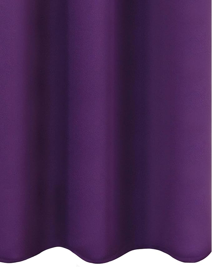 LEMOMO Purple Thermal Blackout Curtains/38 x 54 Inch/Set of 2 Panels Room - Image 9