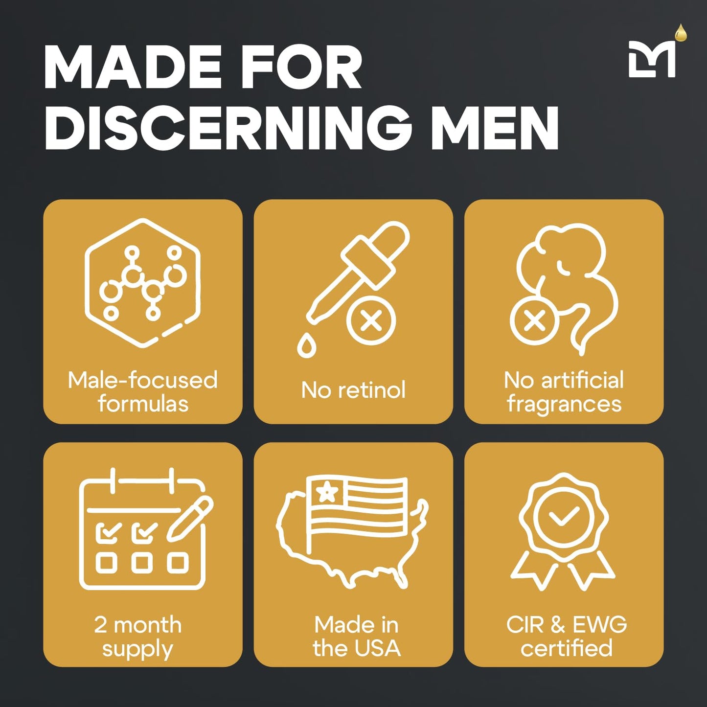 Titan Golden Anti-Aging Mens Skin Care Kit – Wash, Face Serum, Mens Face Moisturizer – Men, Skin Care Set – Dark Spots, Wrinkles, Fine Lines – Vitamin C, Peptides, Niacinamide, HA – Unscented